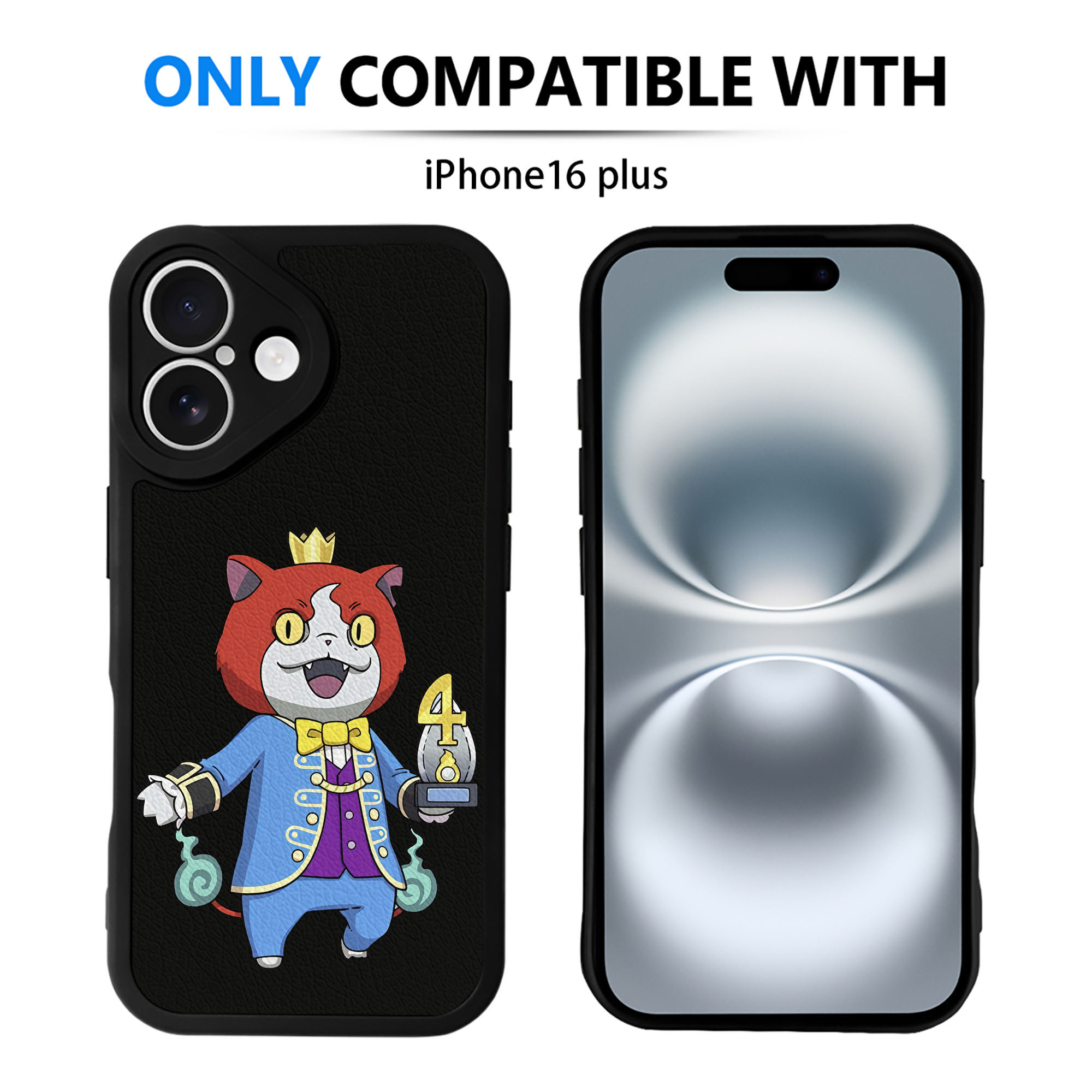 （画像用） 妖怪ウォッチ Yo-kai Watch 【iPhone 16シリーズ対応】シリコンスマホケース（レザー調） 材質：シリコン